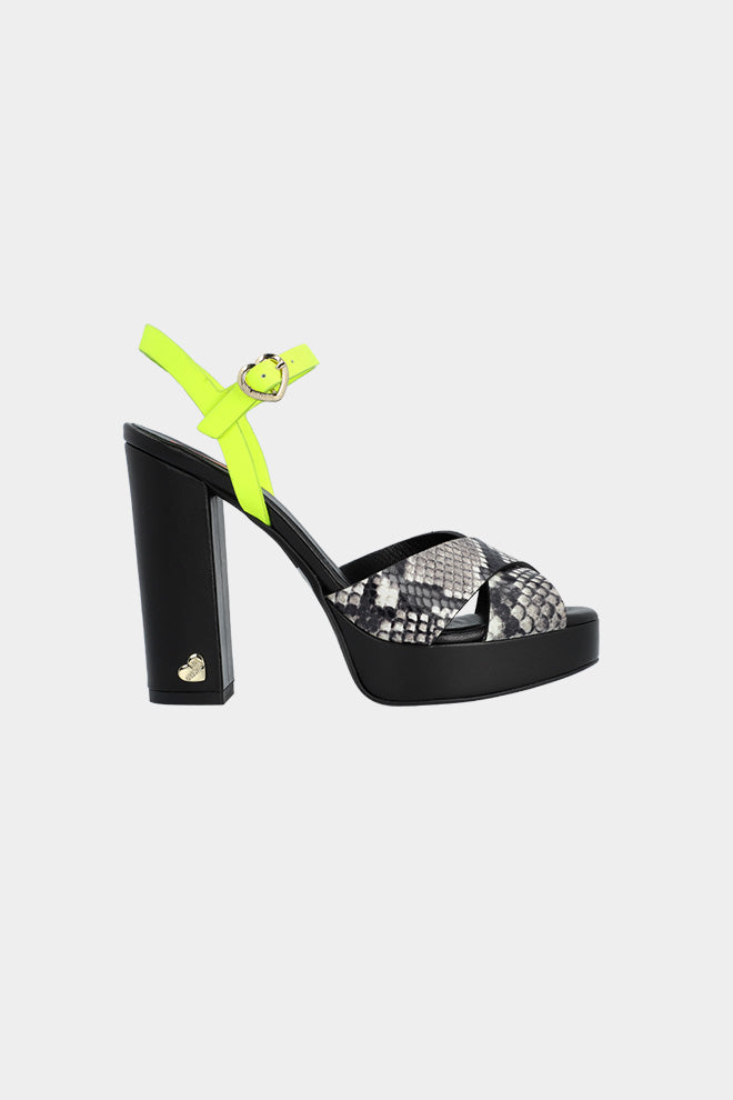 סנדלי עקב לנשים נחש ניאון MOSCHINO Vendome online | ונדום .
